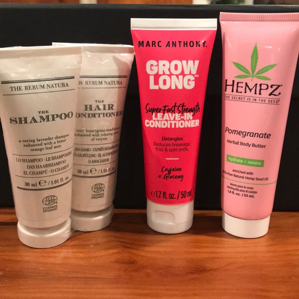 🍃🌹🍃 Travel Set. Shampoo Conditioner-Leave-In Conditioner- Body Butter